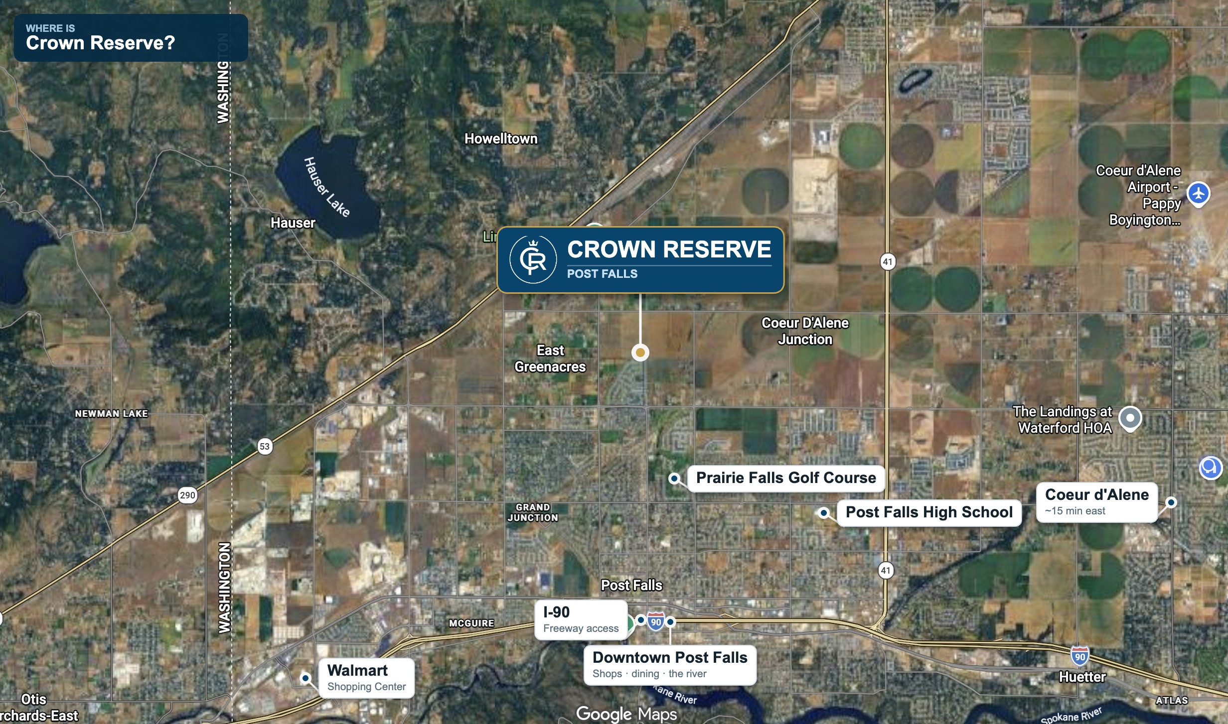 Where is Crown Reserve — Post Falls, Idaho