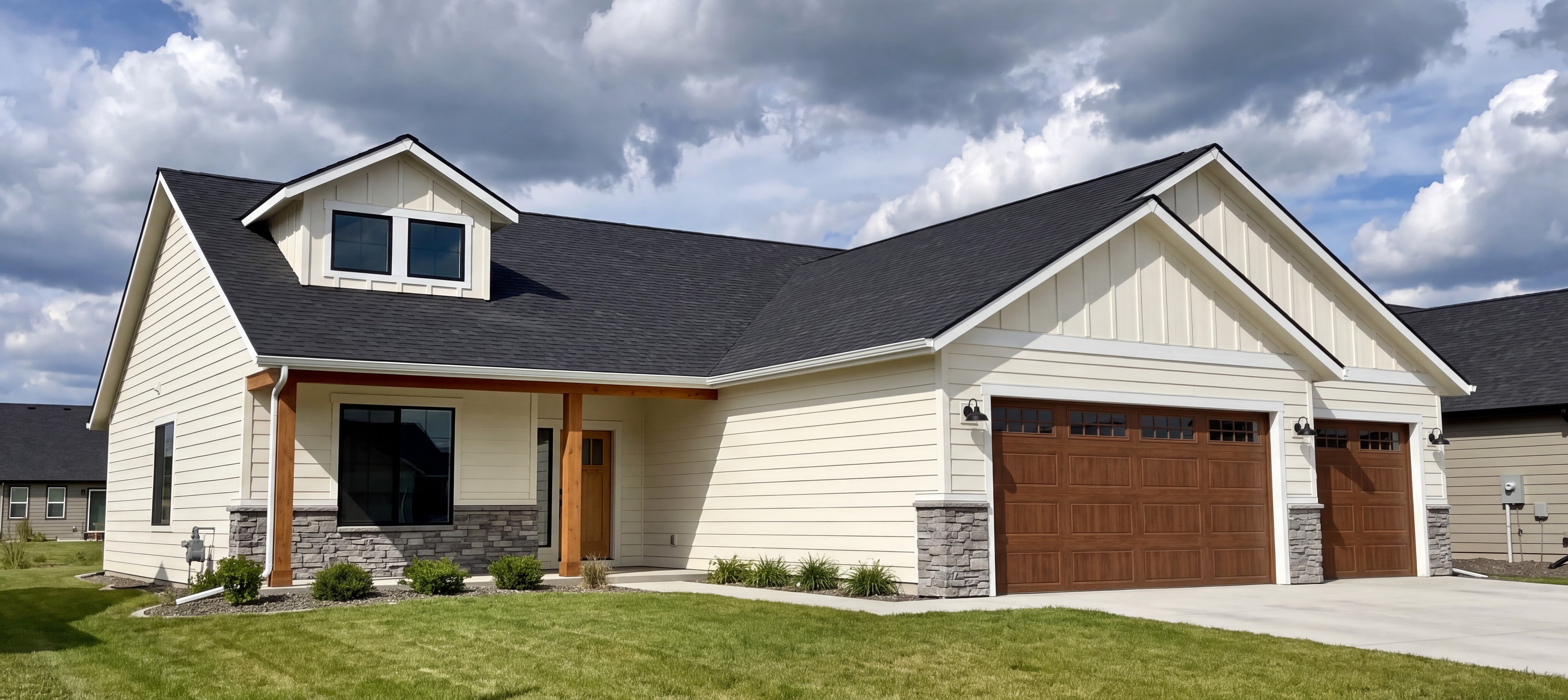 The Sheridan with a 3-car garage — a finished Monogram home