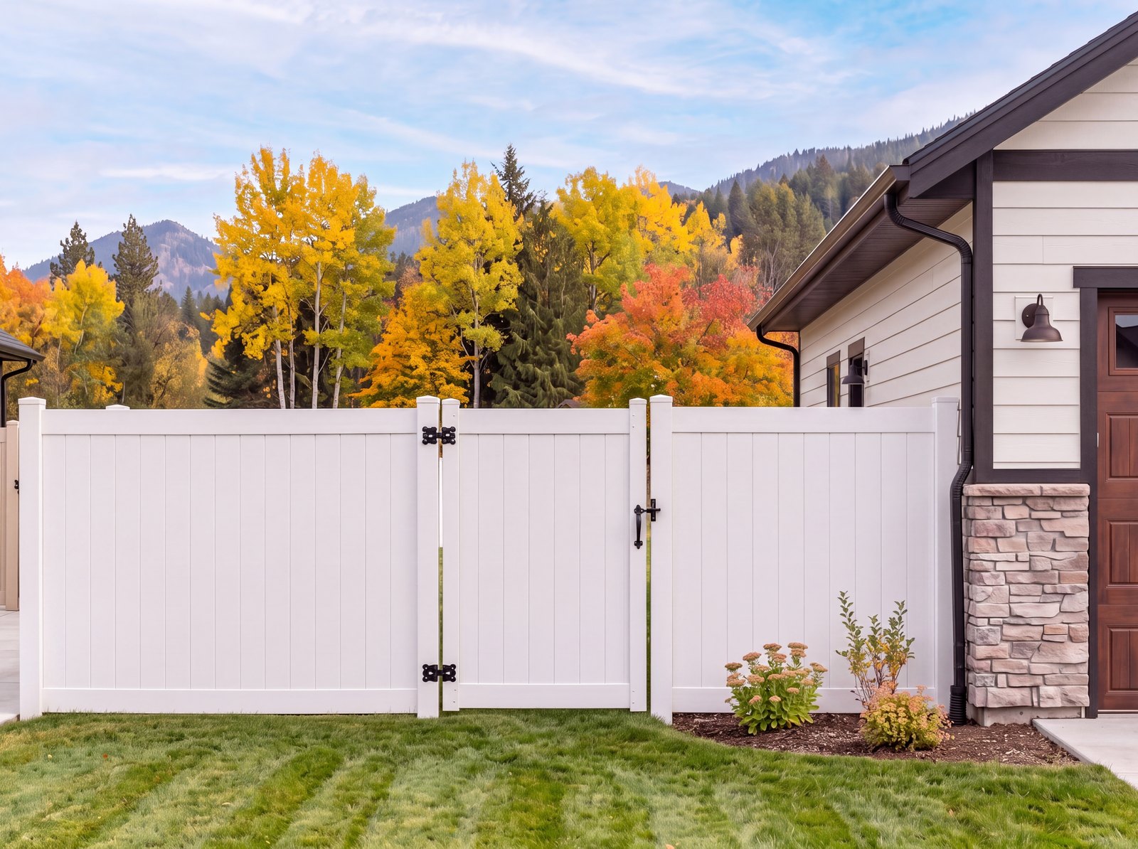 Full vinyl fencing