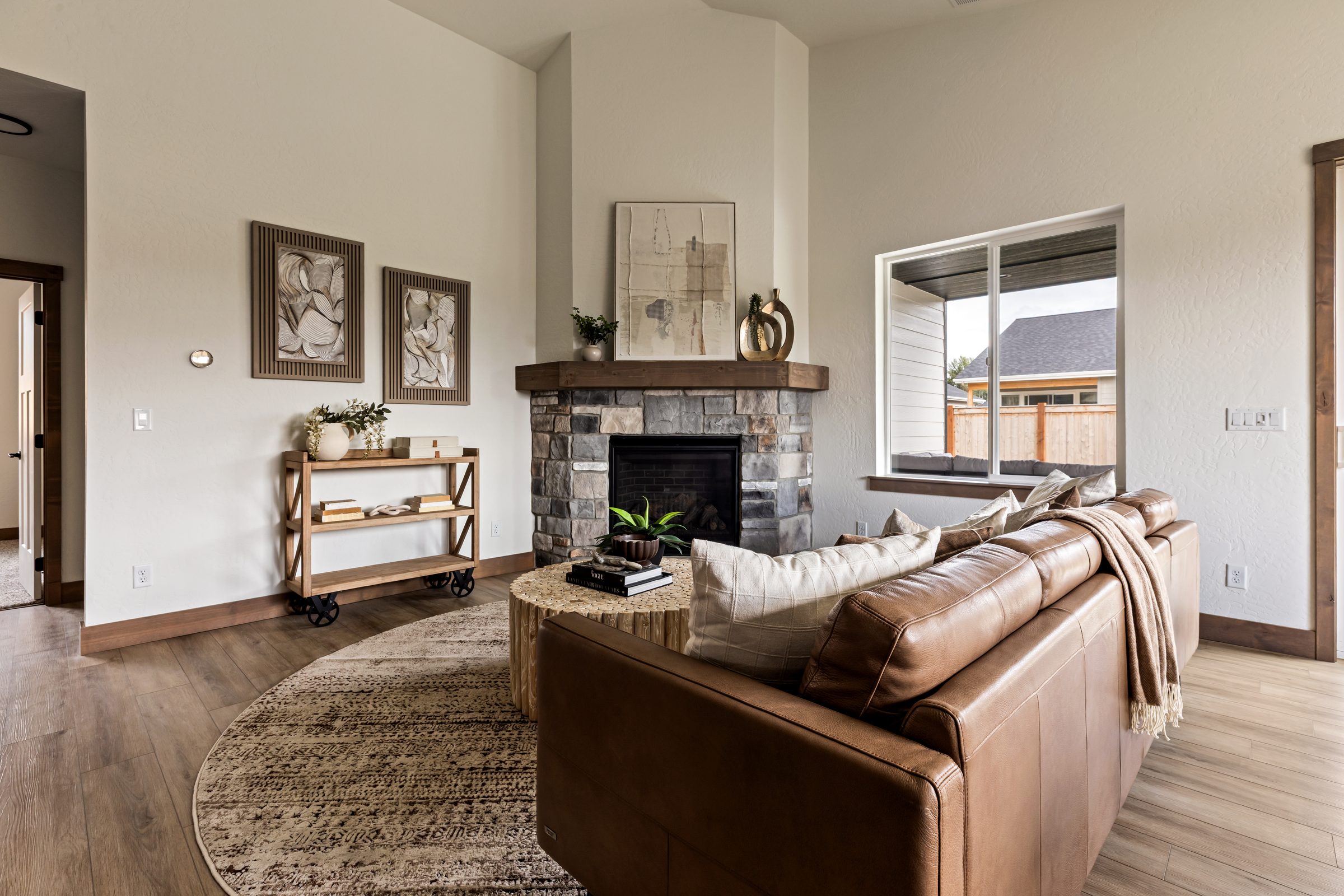 The fireplace