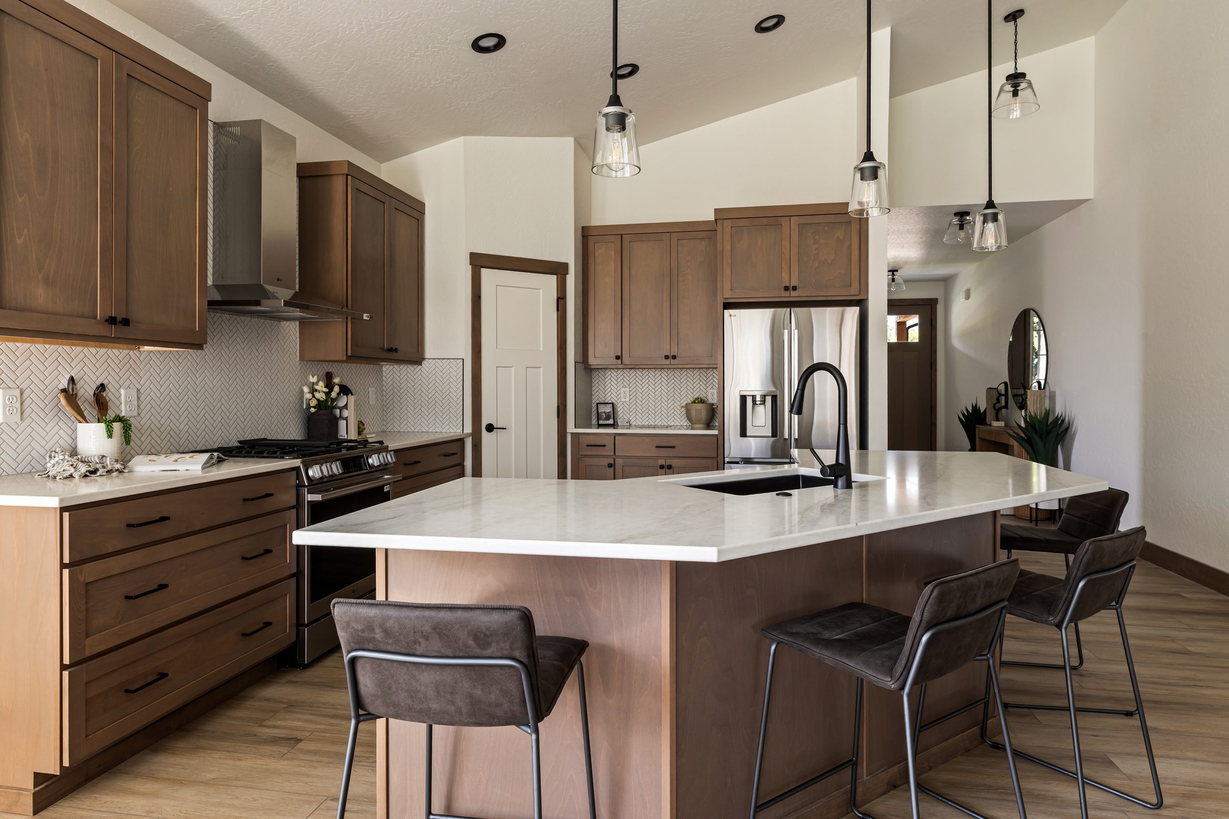 The kitchen island