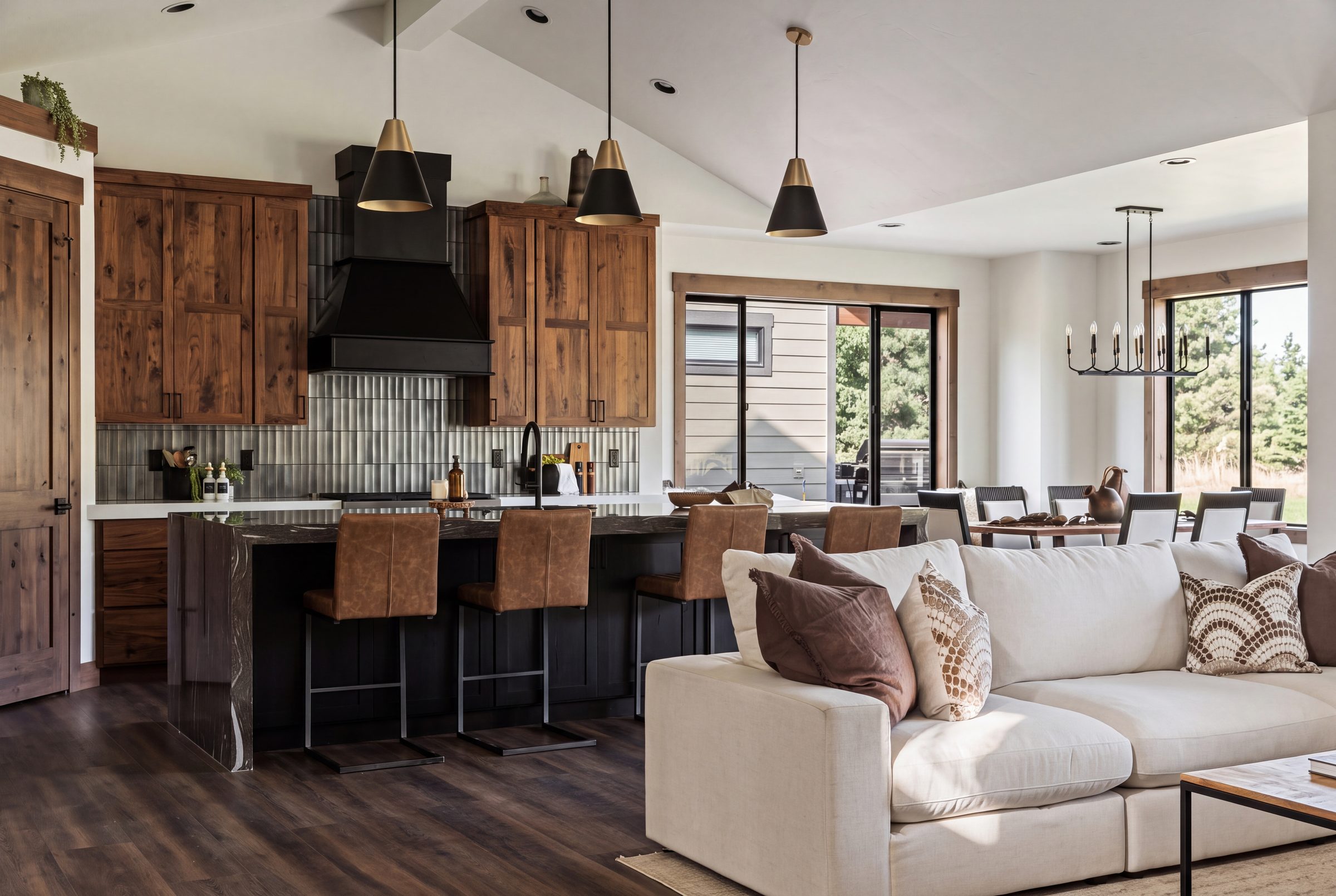 The kitchen and great room