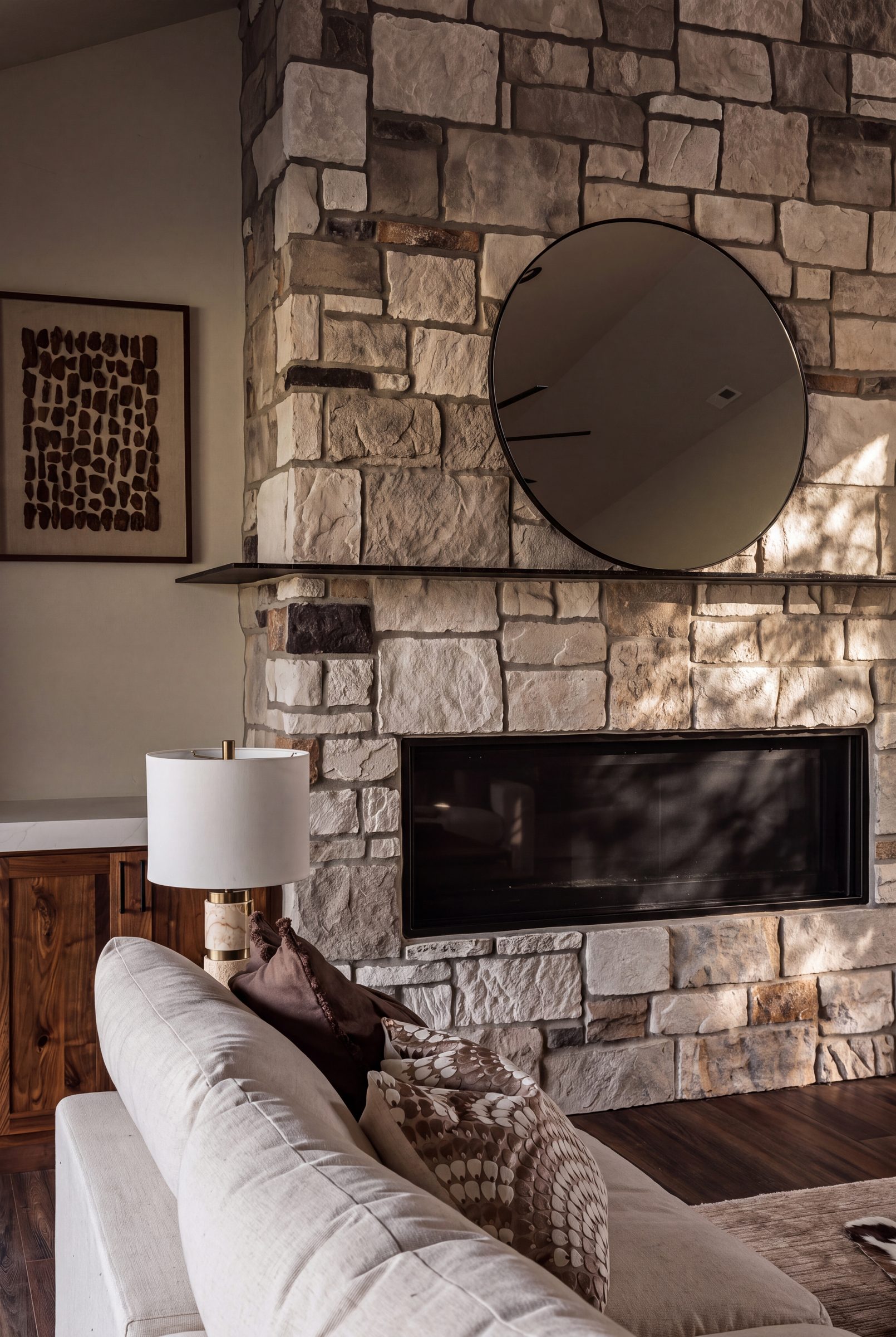 The fireplace