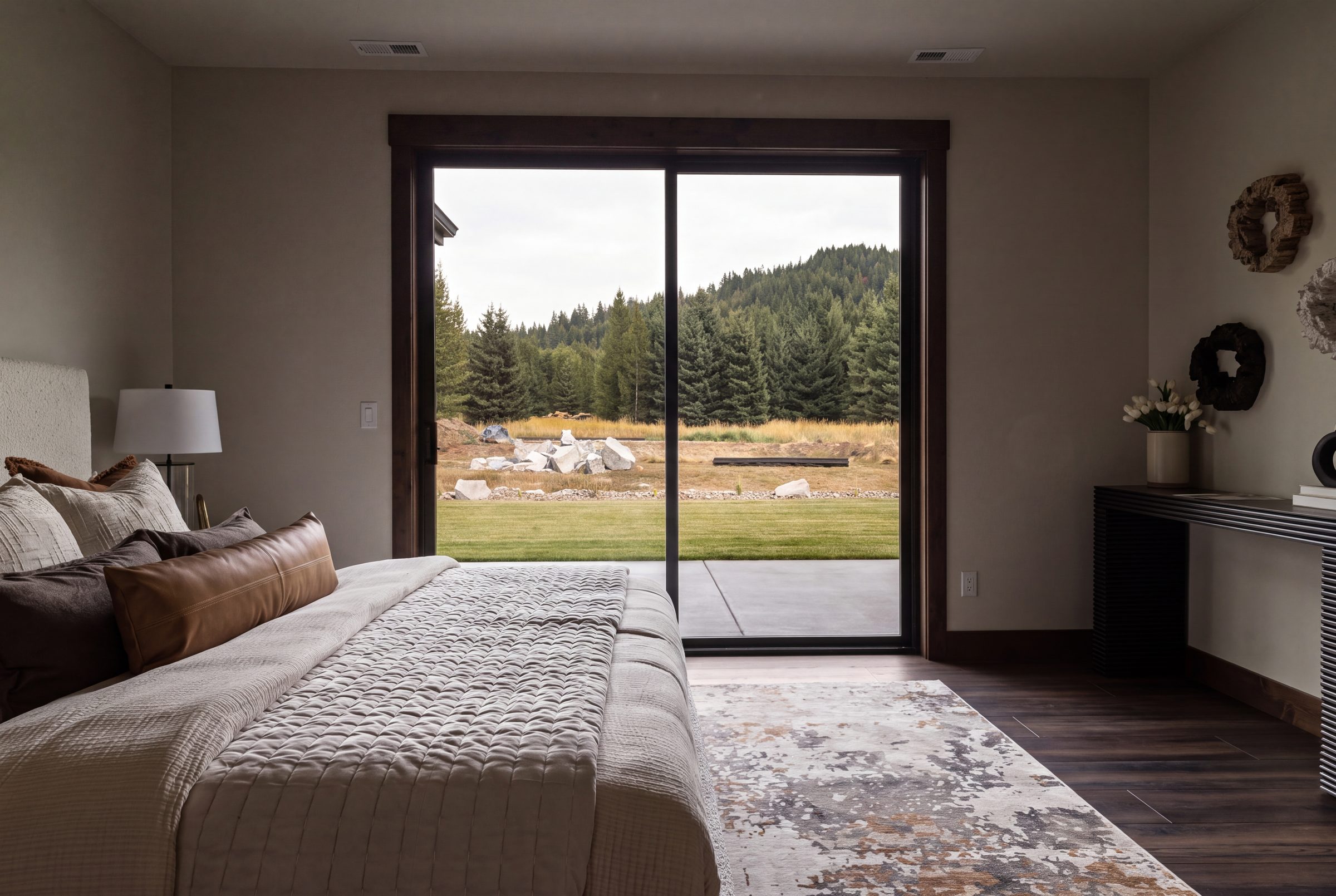 The primary suite slider to the patio