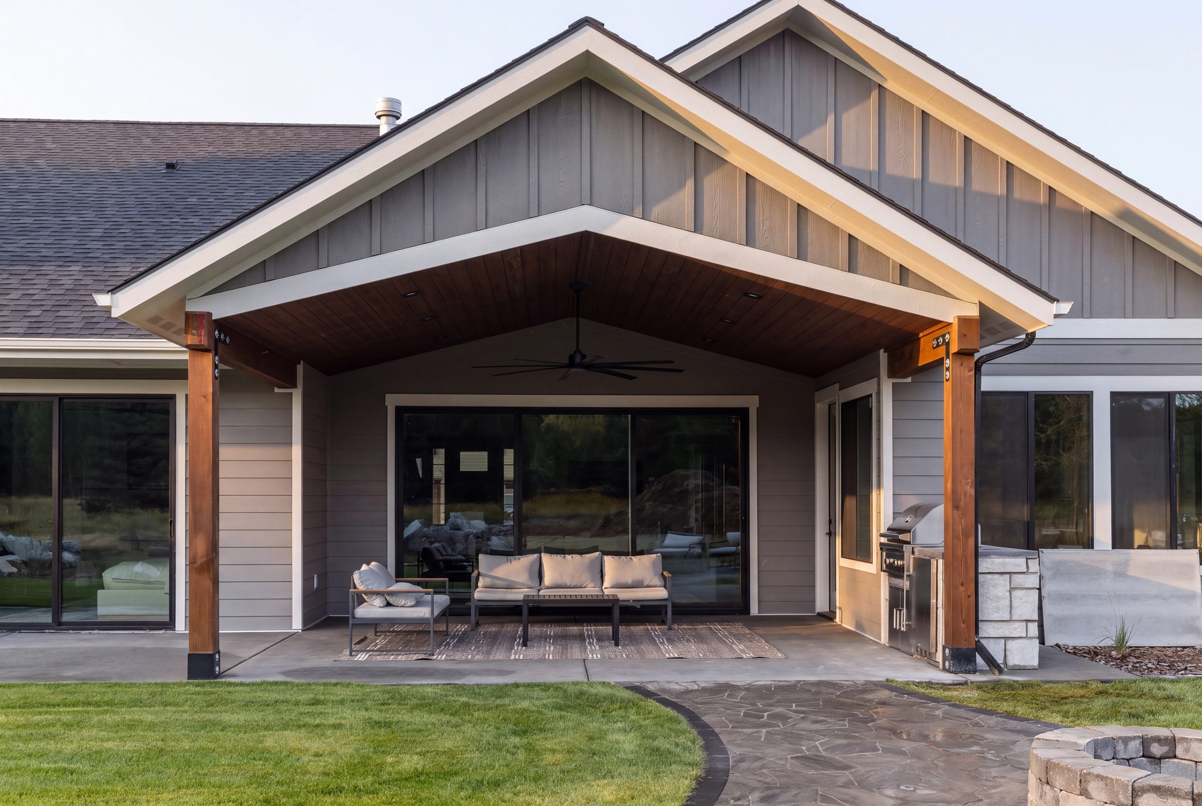 The covered patio