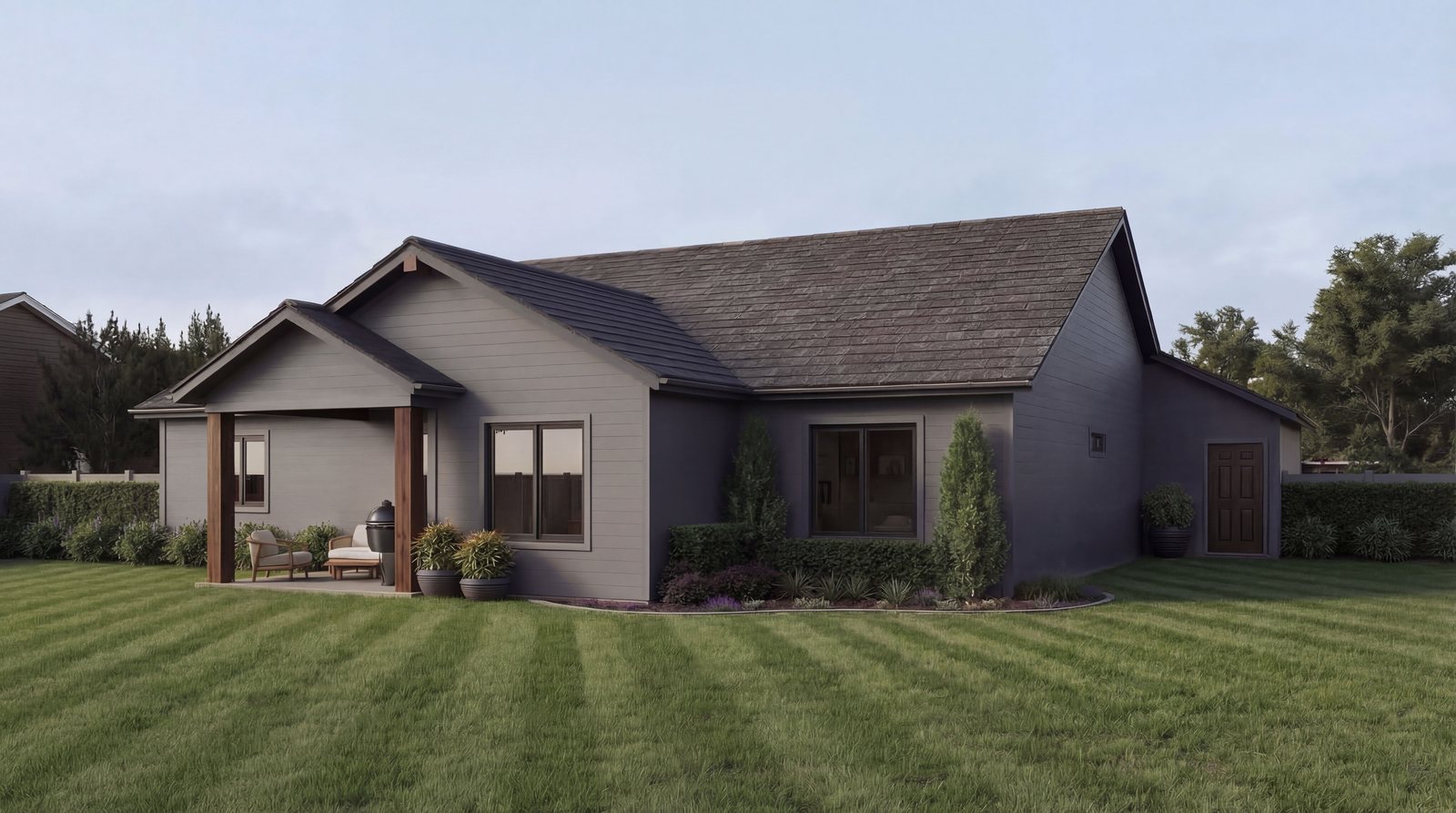The Pendleton rear elevation